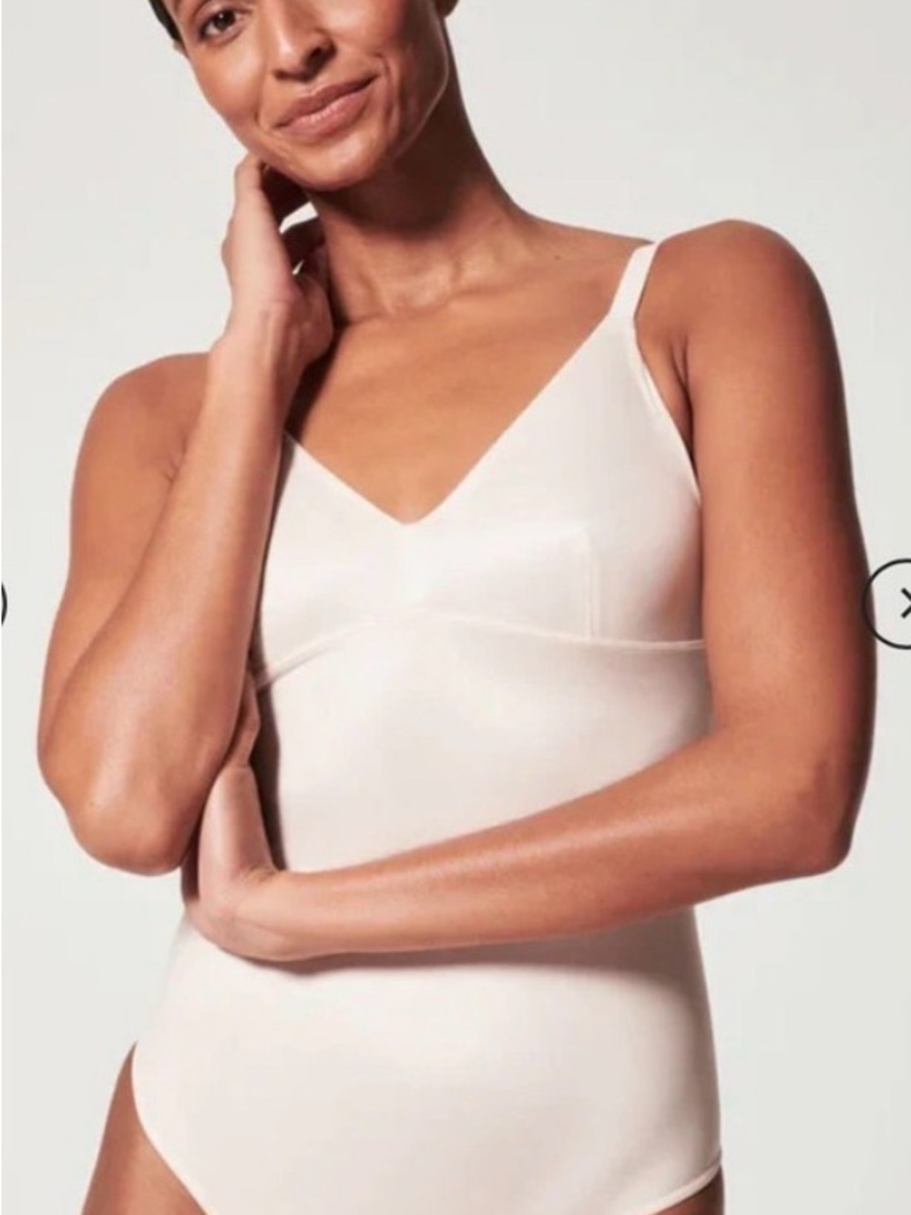 SPANX Women's Shaping Satin
Thong Bodysuit White, Size 1X (NWT)